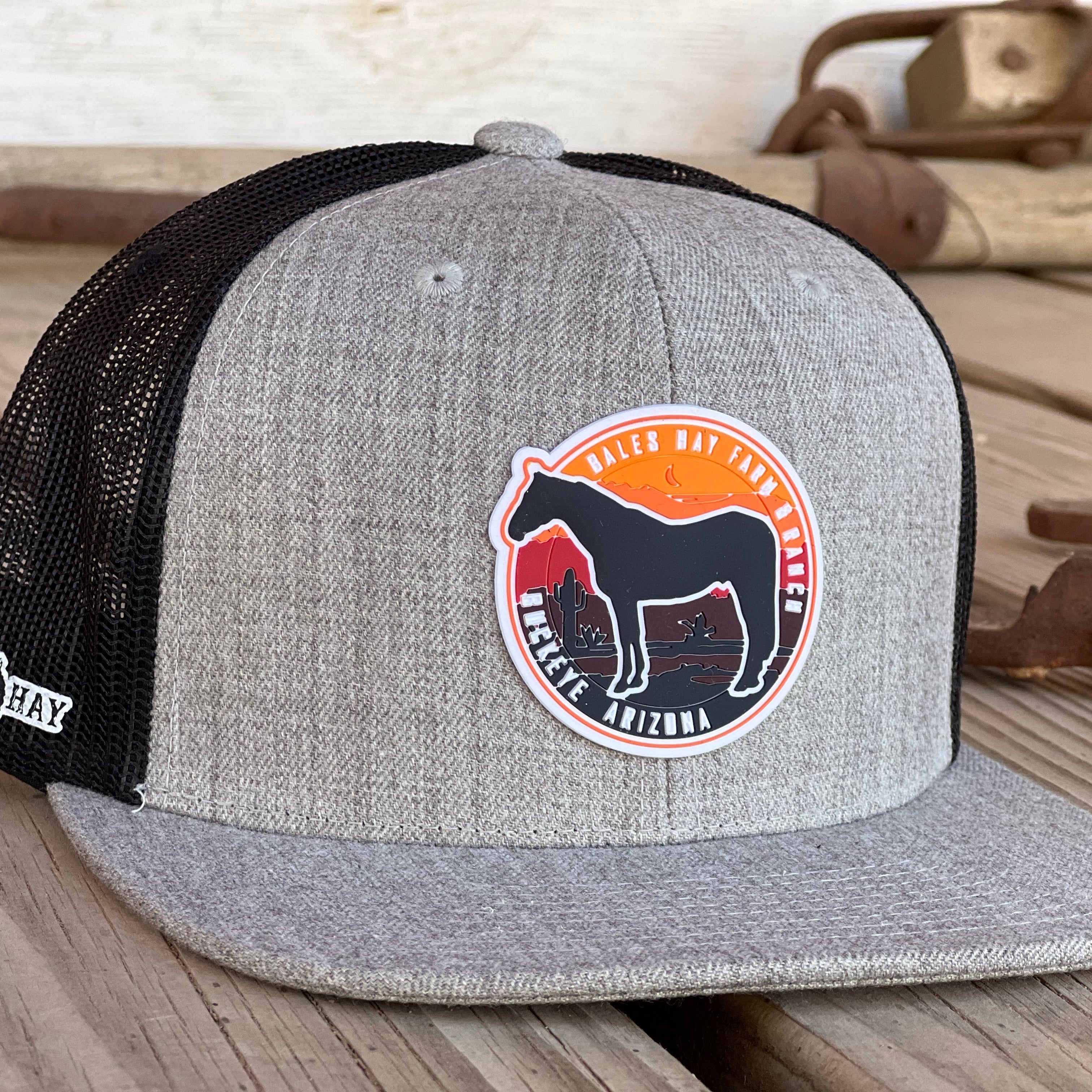 Rubber Sunset Horse Flat Bill