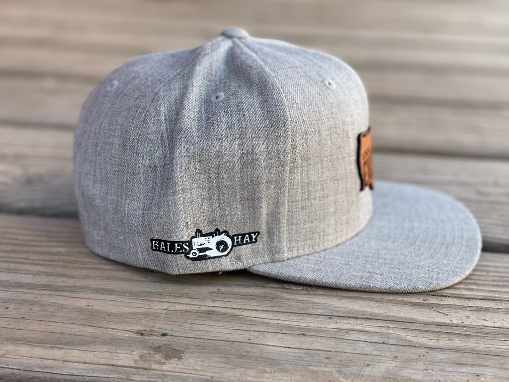 Local Farmer Leather Patch Flat Bill Hat (Multiple Colors)