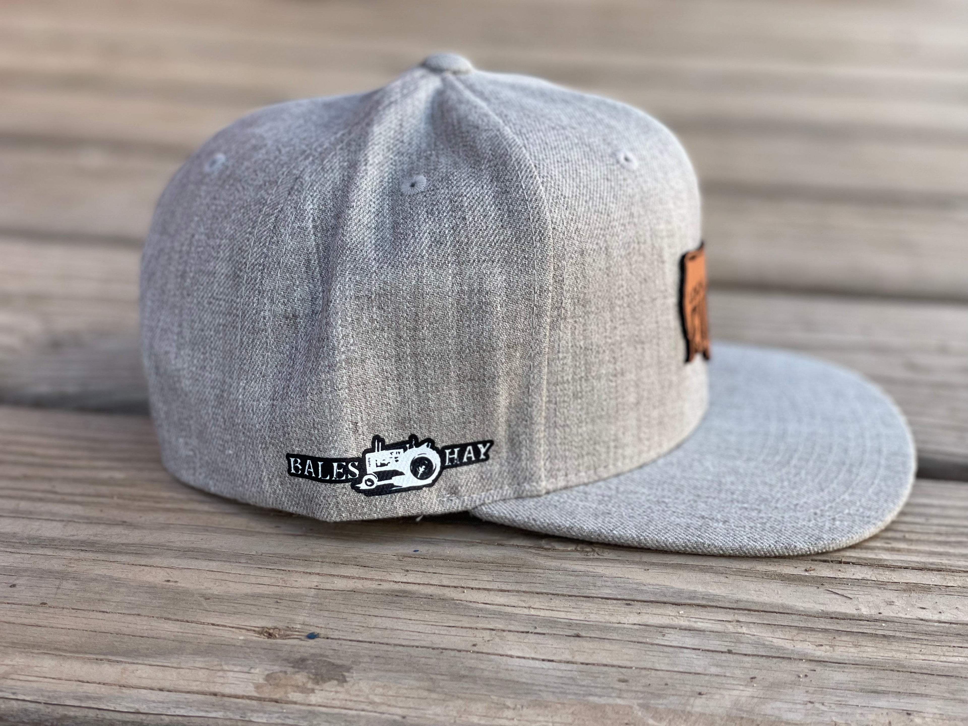 Local Farmer Leather Patch Flat Bill Hat (Multiple Colors)