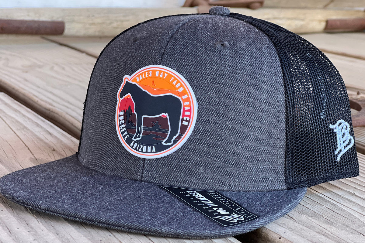 Rubber Sunset Horse Flat Bill