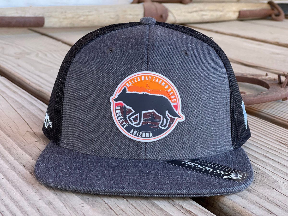 Rubber Sunset Coyote Flat Bill