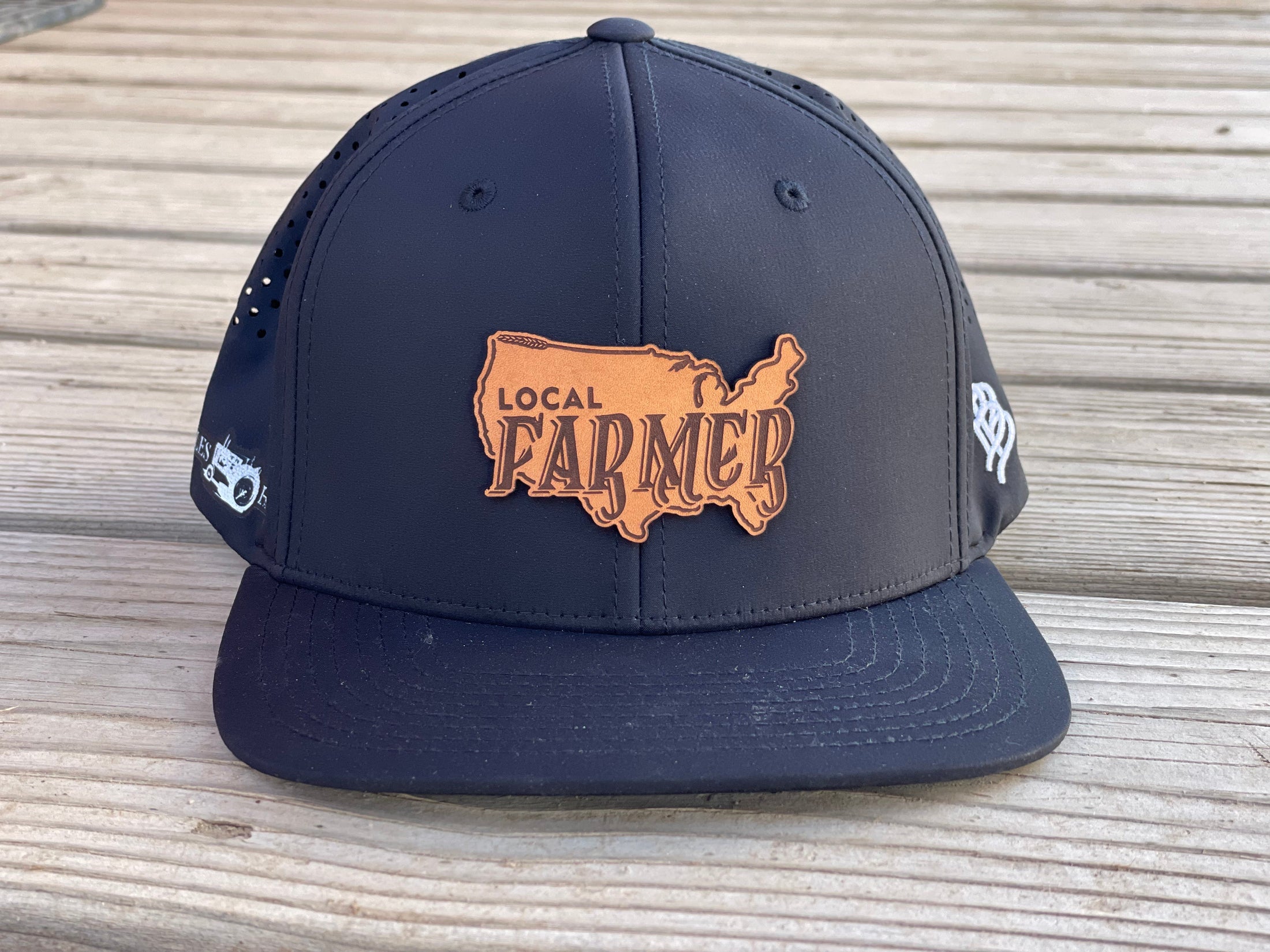 Local Farmer Brand Leather Patch Performance Hat