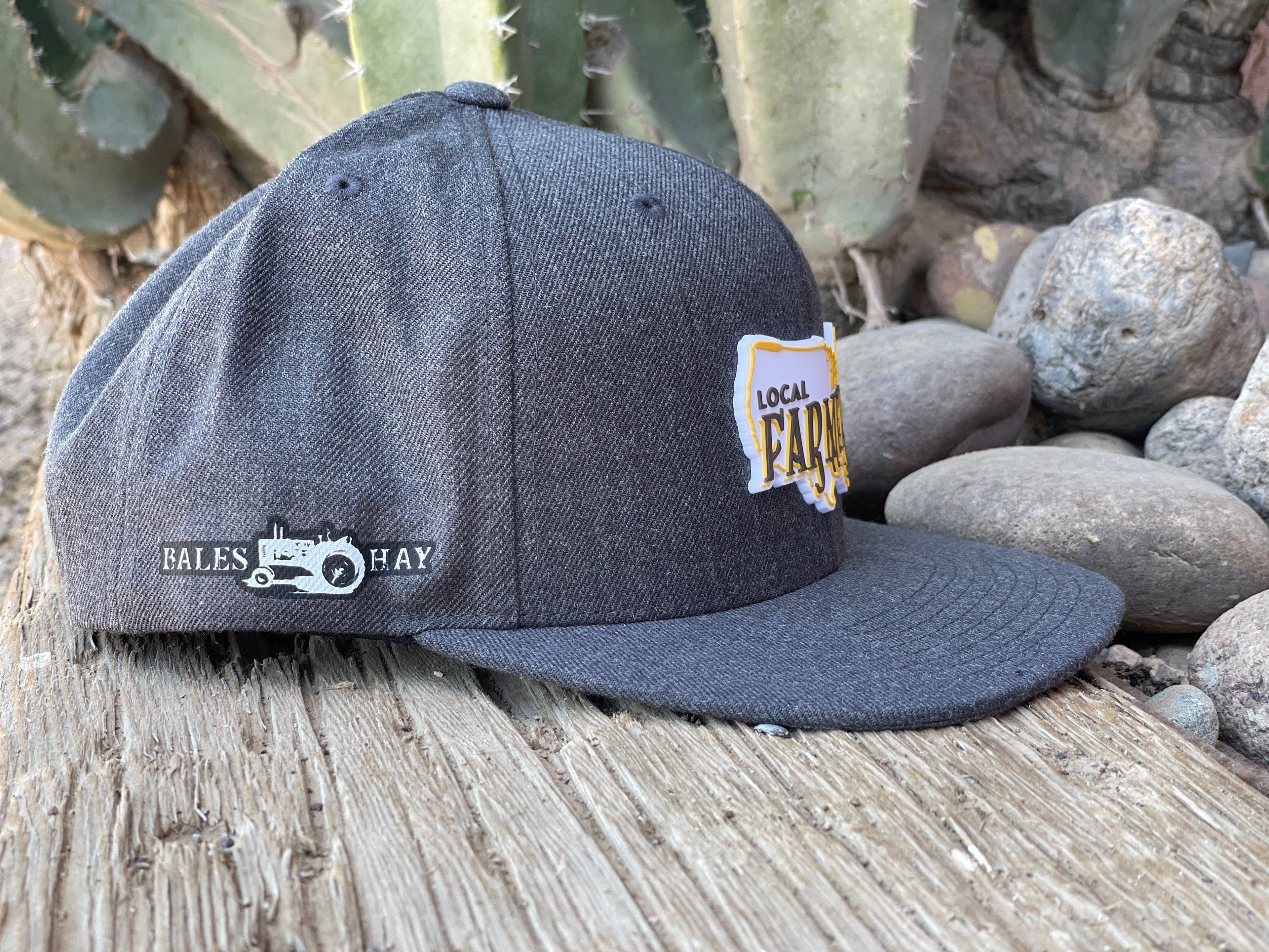 Local Farmer Stamp Flat Bill Hat