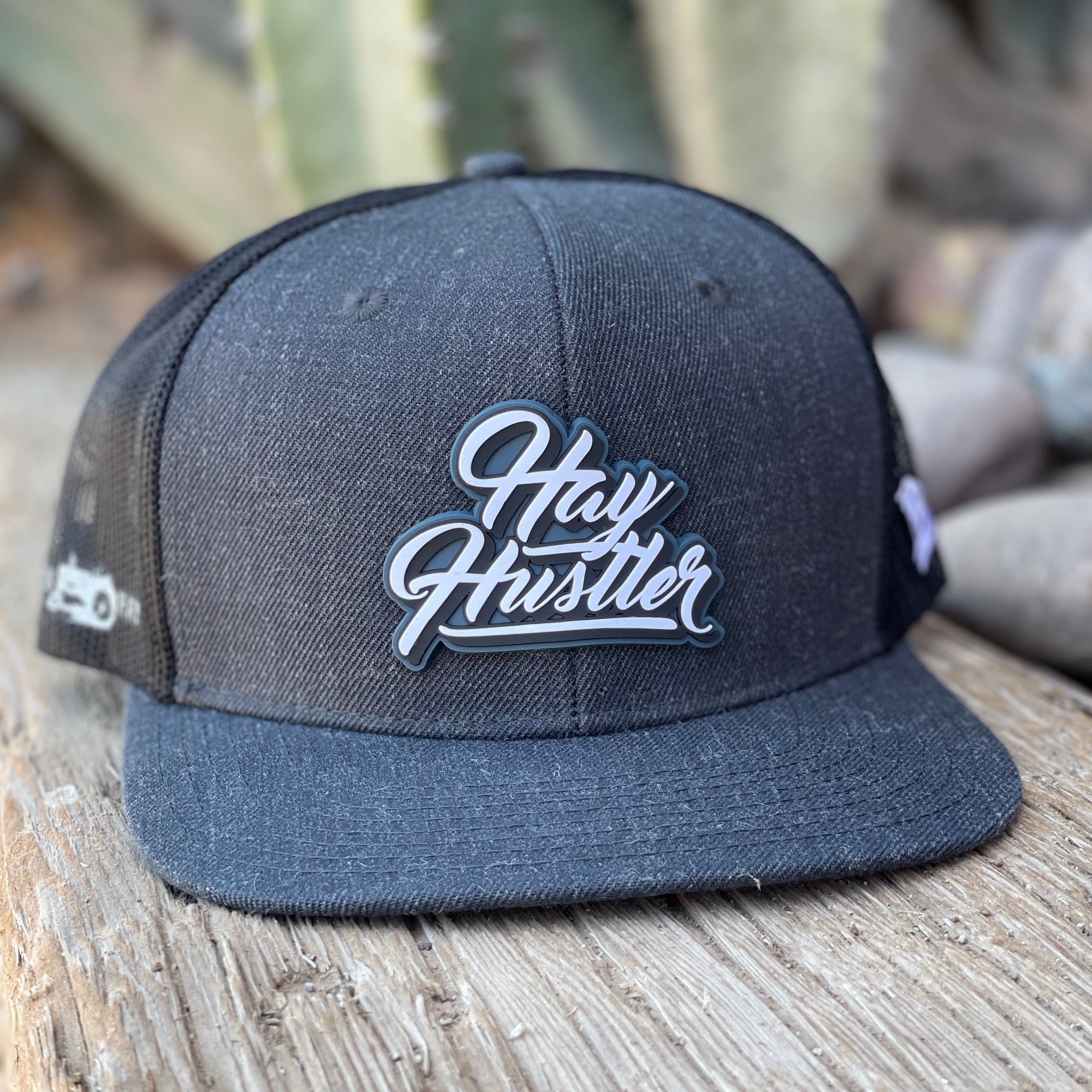 Hay Hustler Stamp Hat Flat Bill (Multiple Colors)