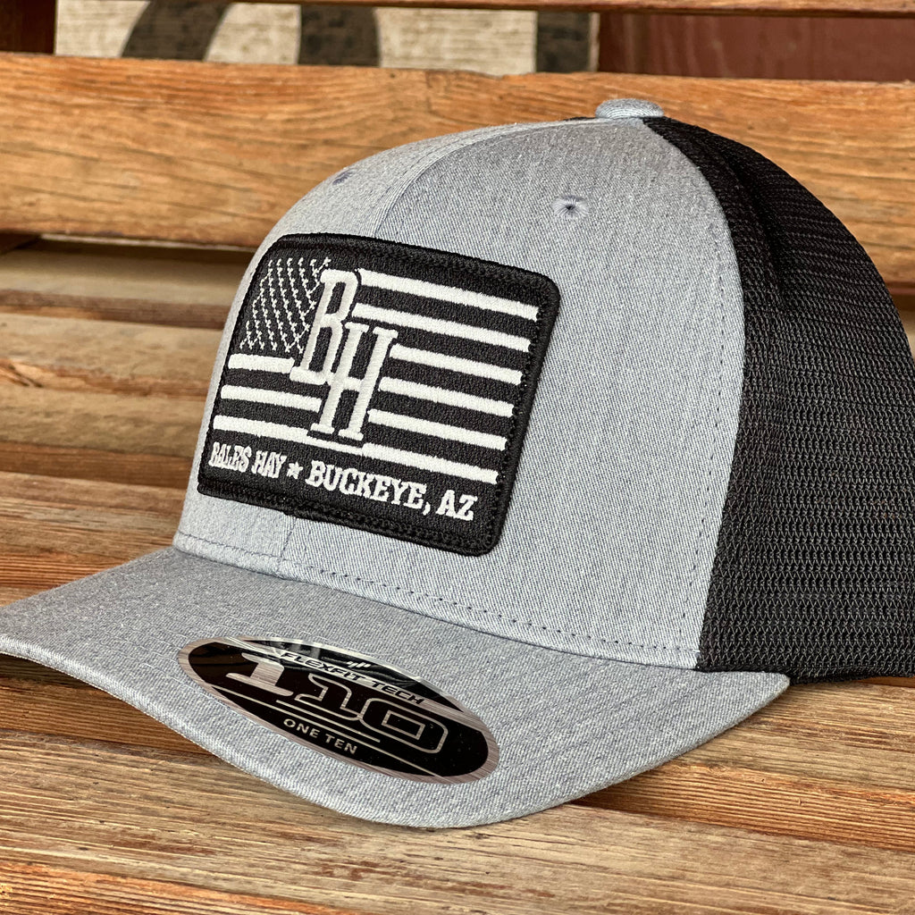 Bales Hay US Flag Curve Bill Hat