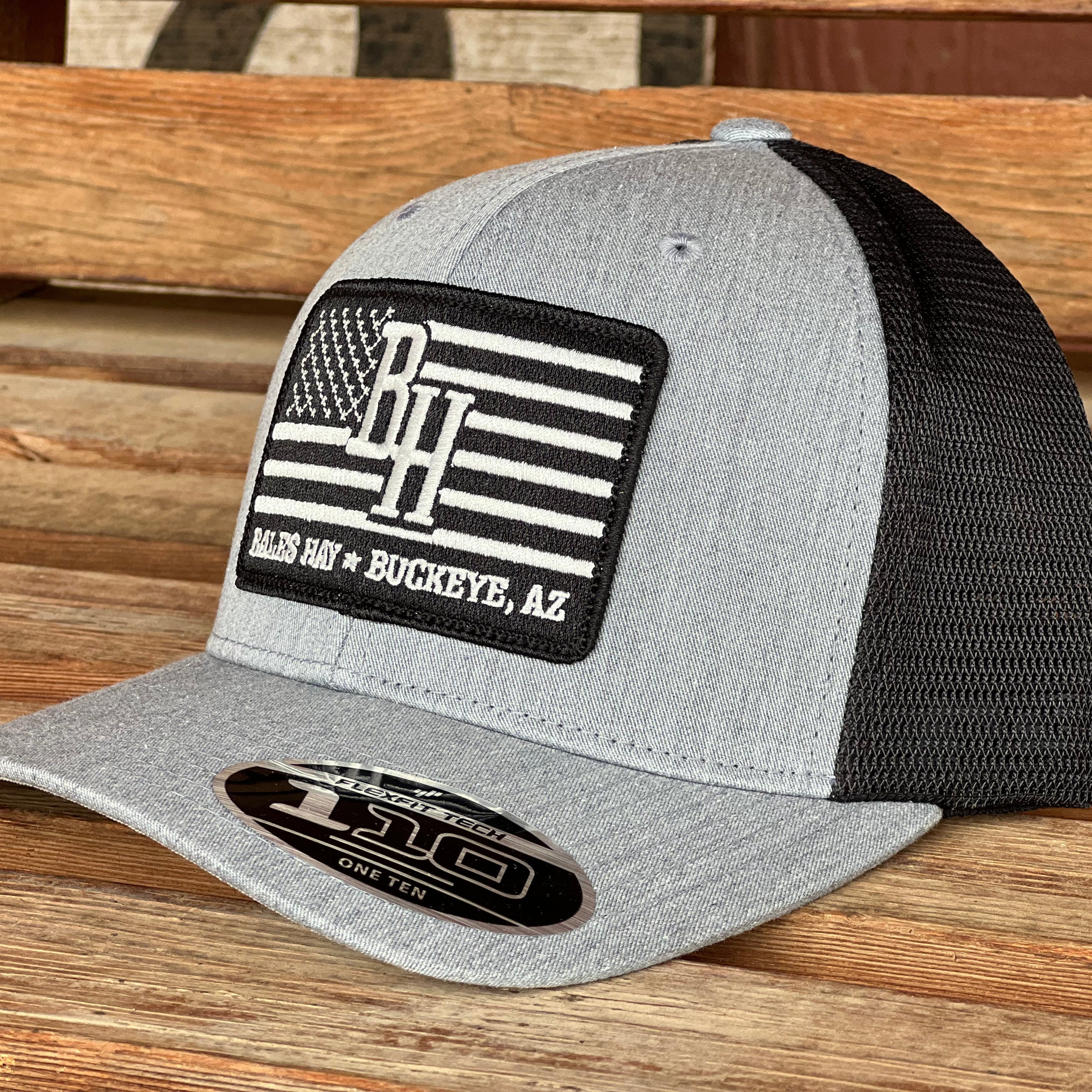 Bales Hay US Flag Curve Bill Hat