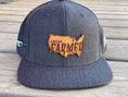 Load image into Gallery viewer, Local Farmer Brand Leather Patch Flat Bill Hat
