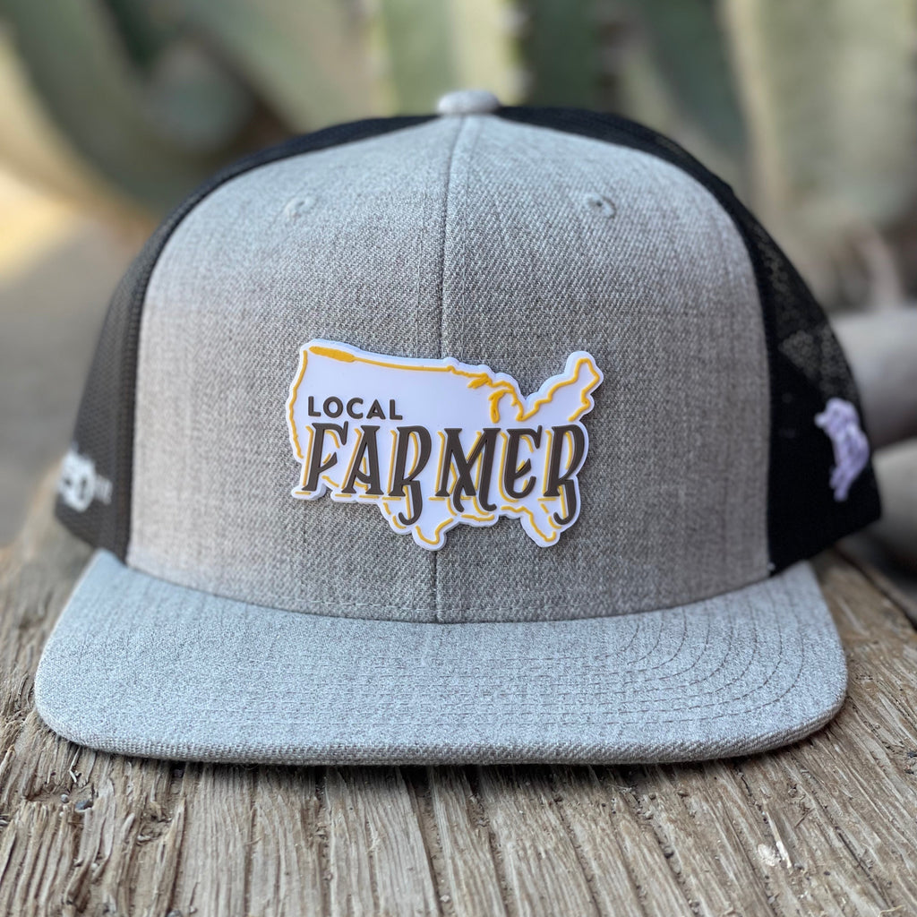Local Farmer Stamp Flat Bill Hat