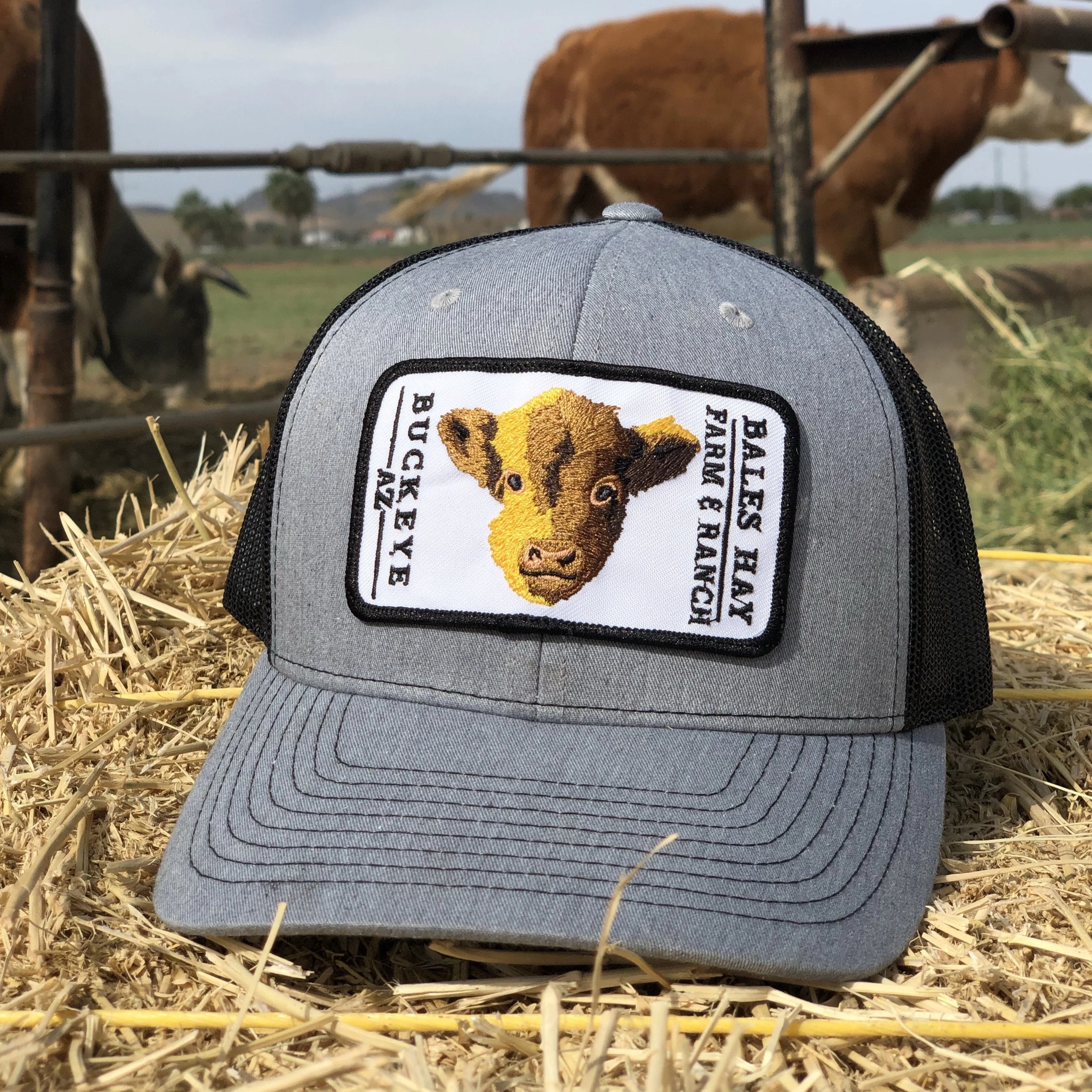 Pre Order: Bales Hay Baby Calf Patch Hat