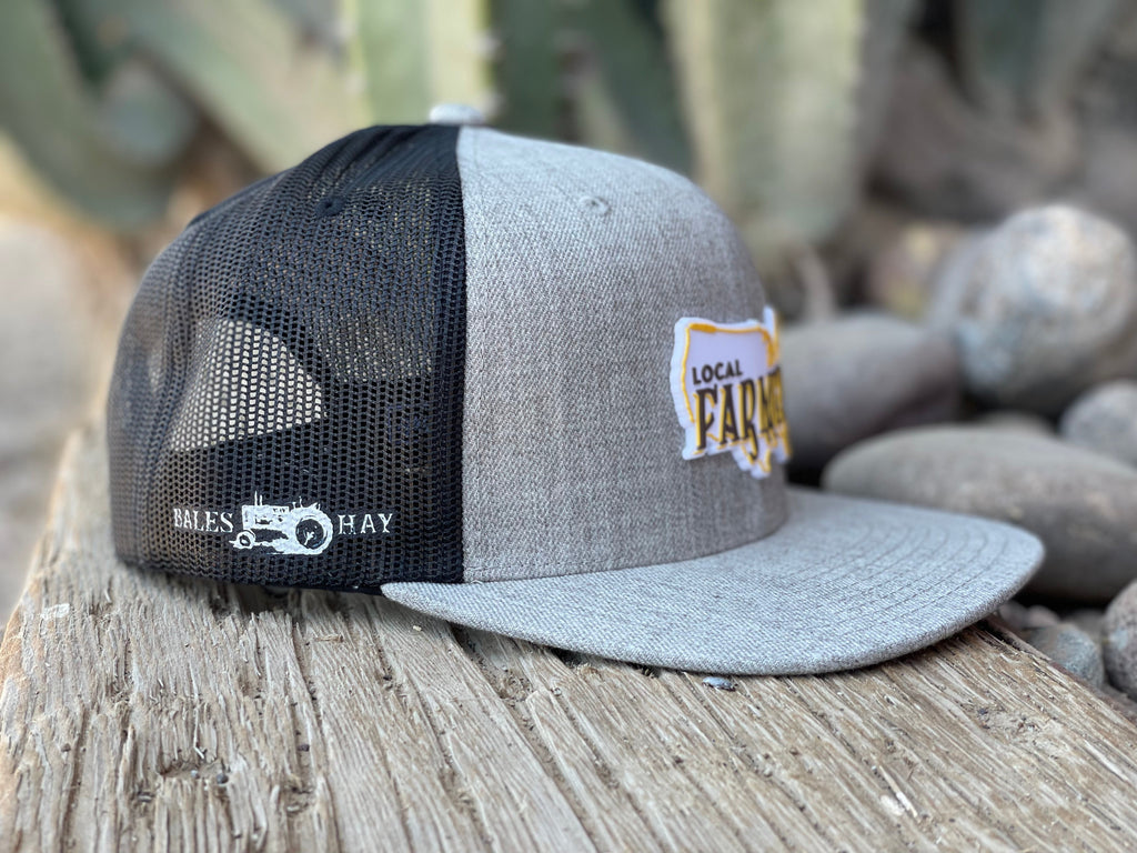 Local Farmer Stamp Flat Bill Hat