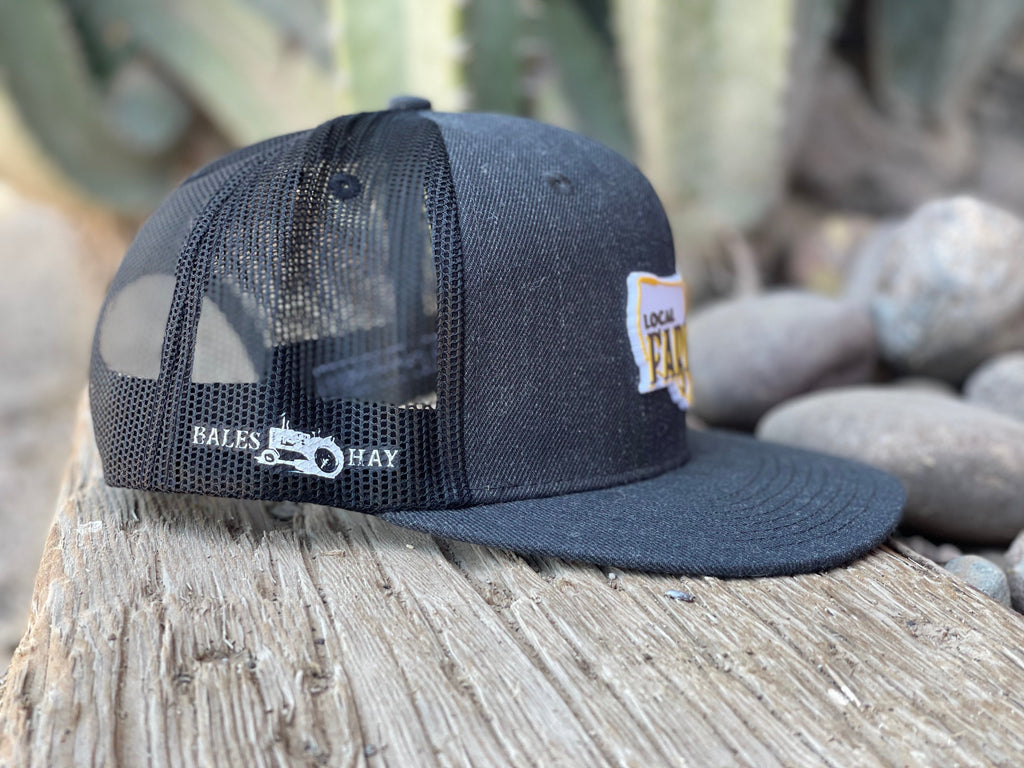 Local Farmer Stamp Flat Bill Hat