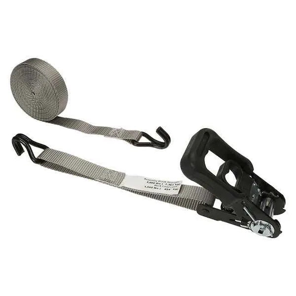 USCC - Ratchet Strap w Vinyl Coated Wire Hooks 1" x 20' Rubber Coated