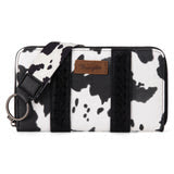 Wrangler Cow Print Wallet - Black