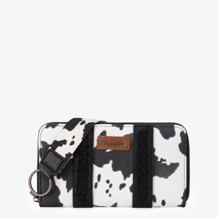 Wrangler Cow Print Wallet - Black