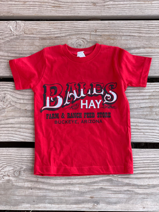 Kids Bales Hay Logo Red