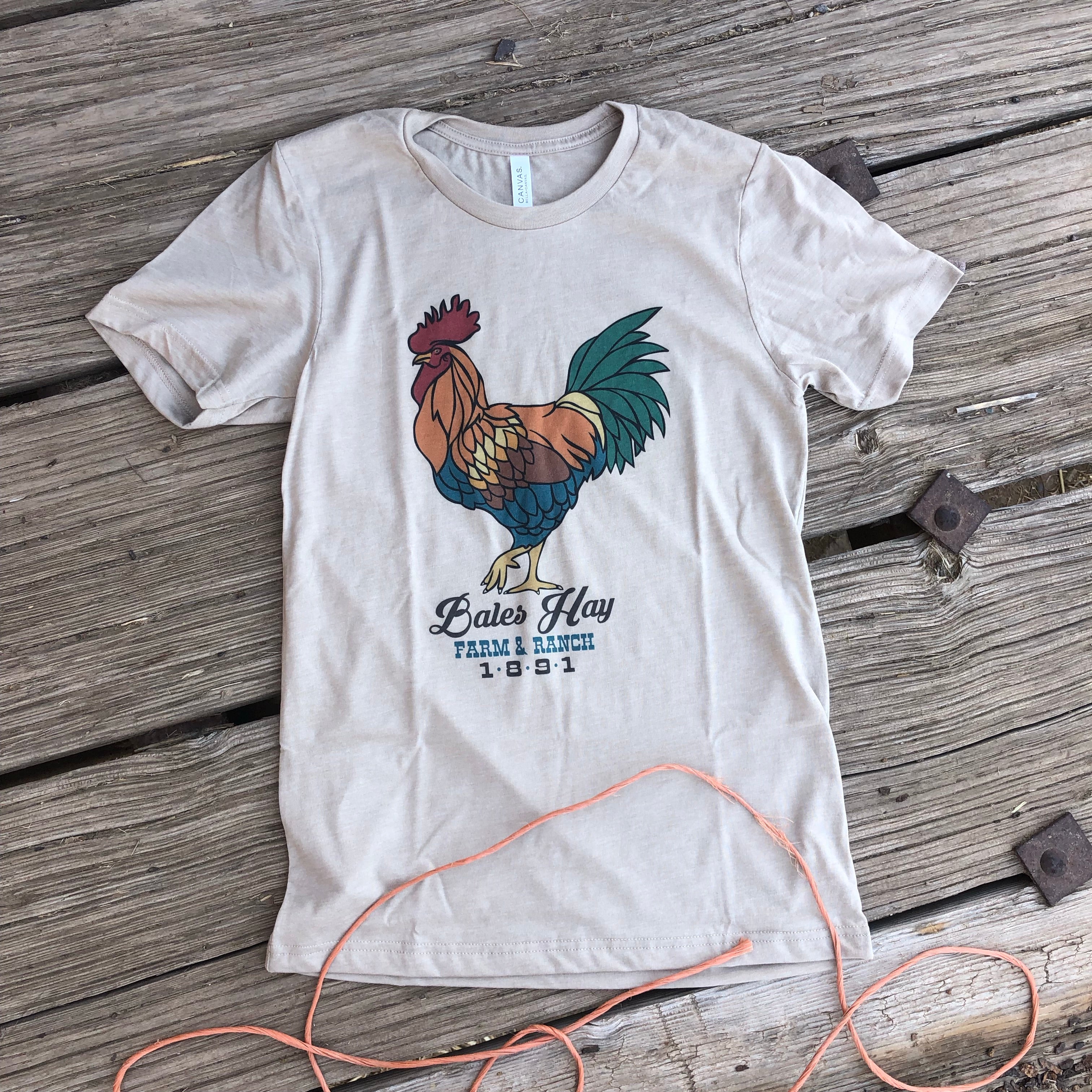 Grey Rooster Shirt Short Sleeve